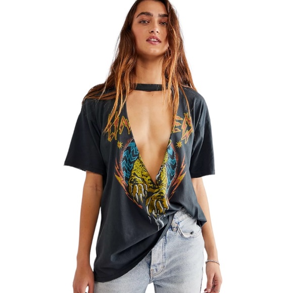 Free People Tops - FREE PEOPLE UNTAMED ROCKER TEE NWT